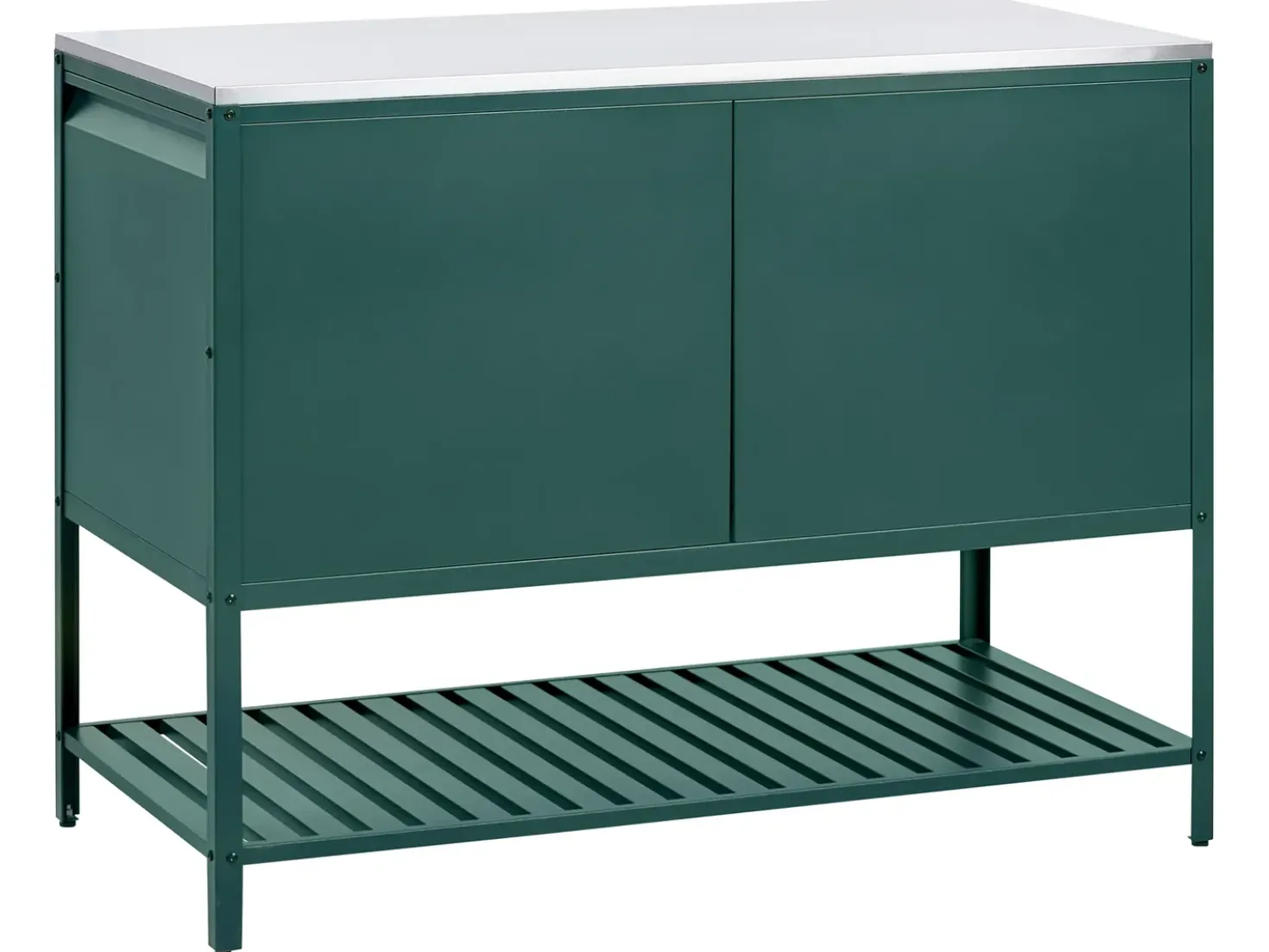 Set cucina da esterno 2 elementi con lavello MAENZA Metallo Verde