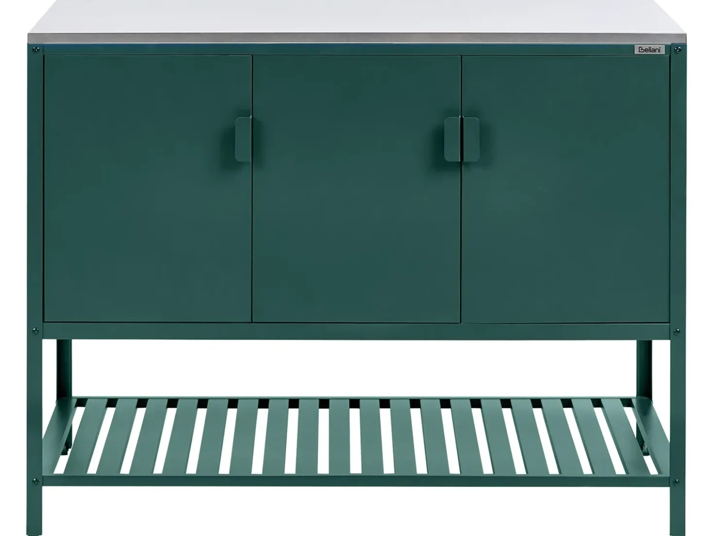 Set cucina da esterno 2 elementi con lavello MAENZA Metallo Verde