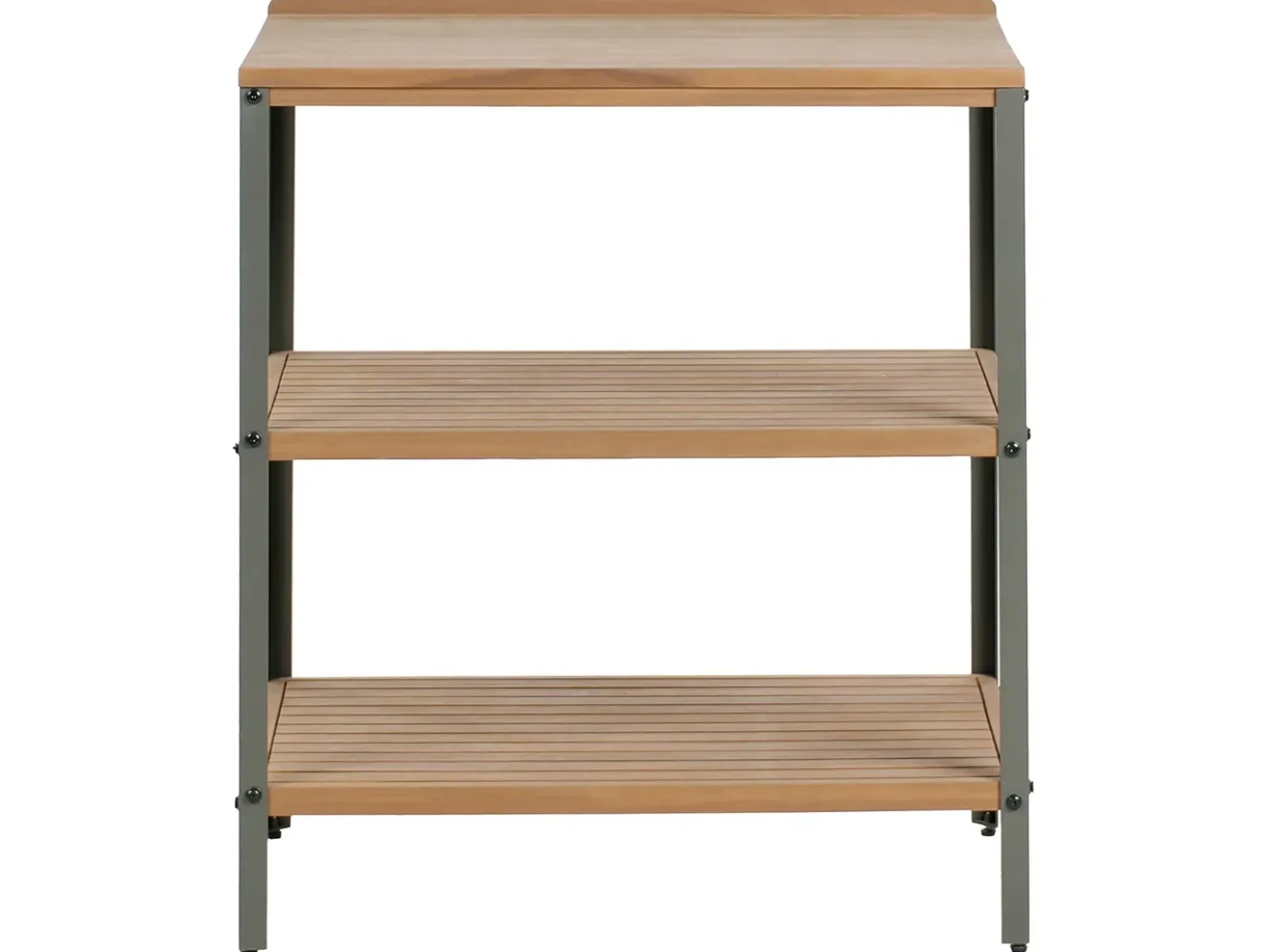 Set cucina da esterno 3 elementi con lavello IVREA Legno di acacia certificato Marrone/Nero