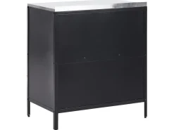 Set cucina da esterno 4 elementi con lavello VILAMA Metallo Nero