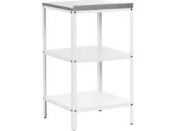 Set cucina da esterno 3 elementi con lavello VILAMA Metallo Bianco