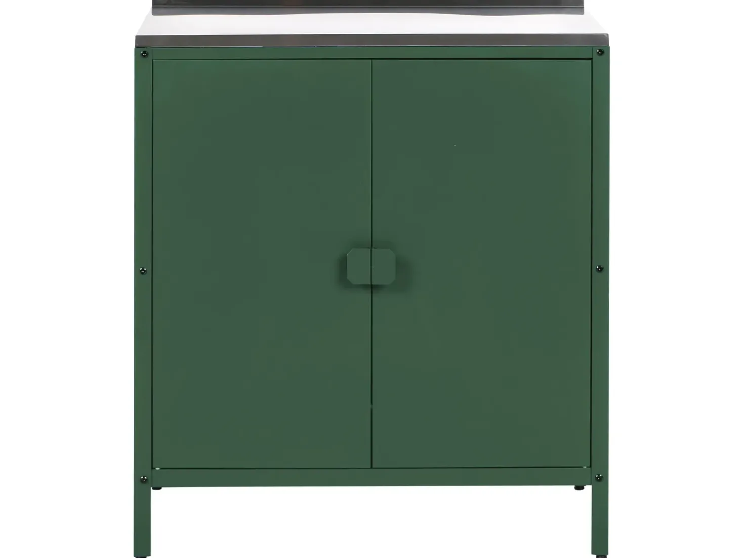 Set cucina da esterno 4 elementi con lavello VILAMA Metallo Verde
