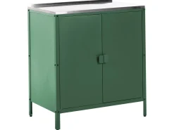 Set cucina da esterno 4 elementi con lavello VILAMA Metallo Verde