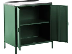 Set cucina da esterno 4 elementi con lavello VILAMA Metallo Verde