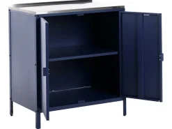 Set cucina da esterno 2 elementi con lavello VILAMA Metallo Blu