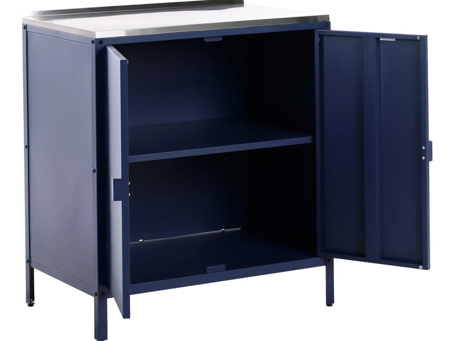 Set cucina da esterno 2 elementi con lavello VILAMA Metallo Blu