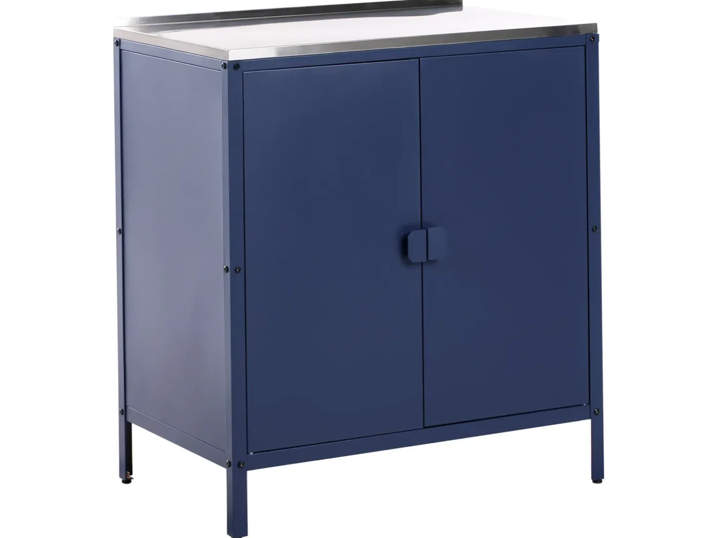 Set cucina da esterno 2 elementi con lavello VILAMA Metallo Blu