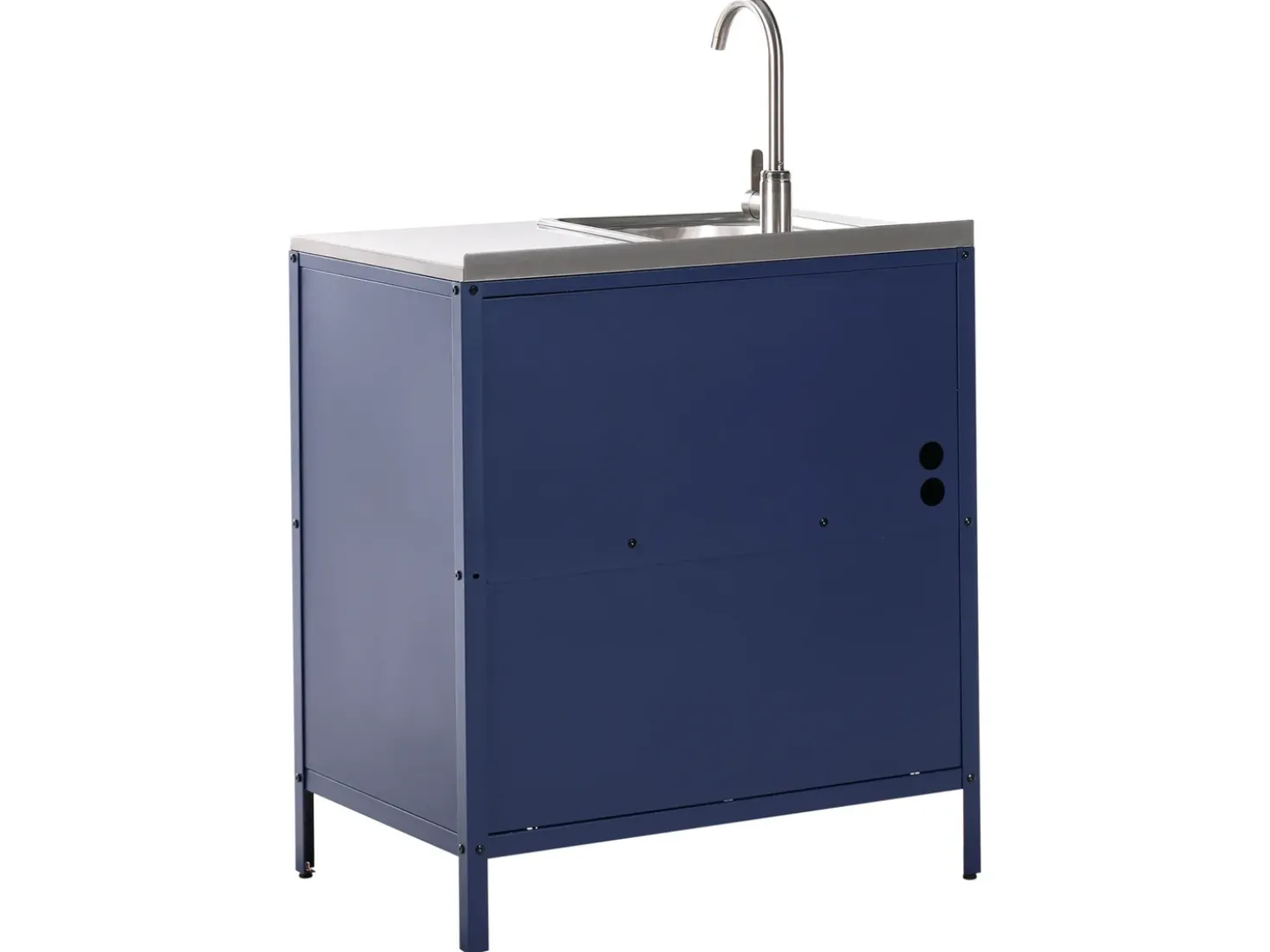Set cucina da esterno 2 elementi con lavello VILAMA Metallo Blu