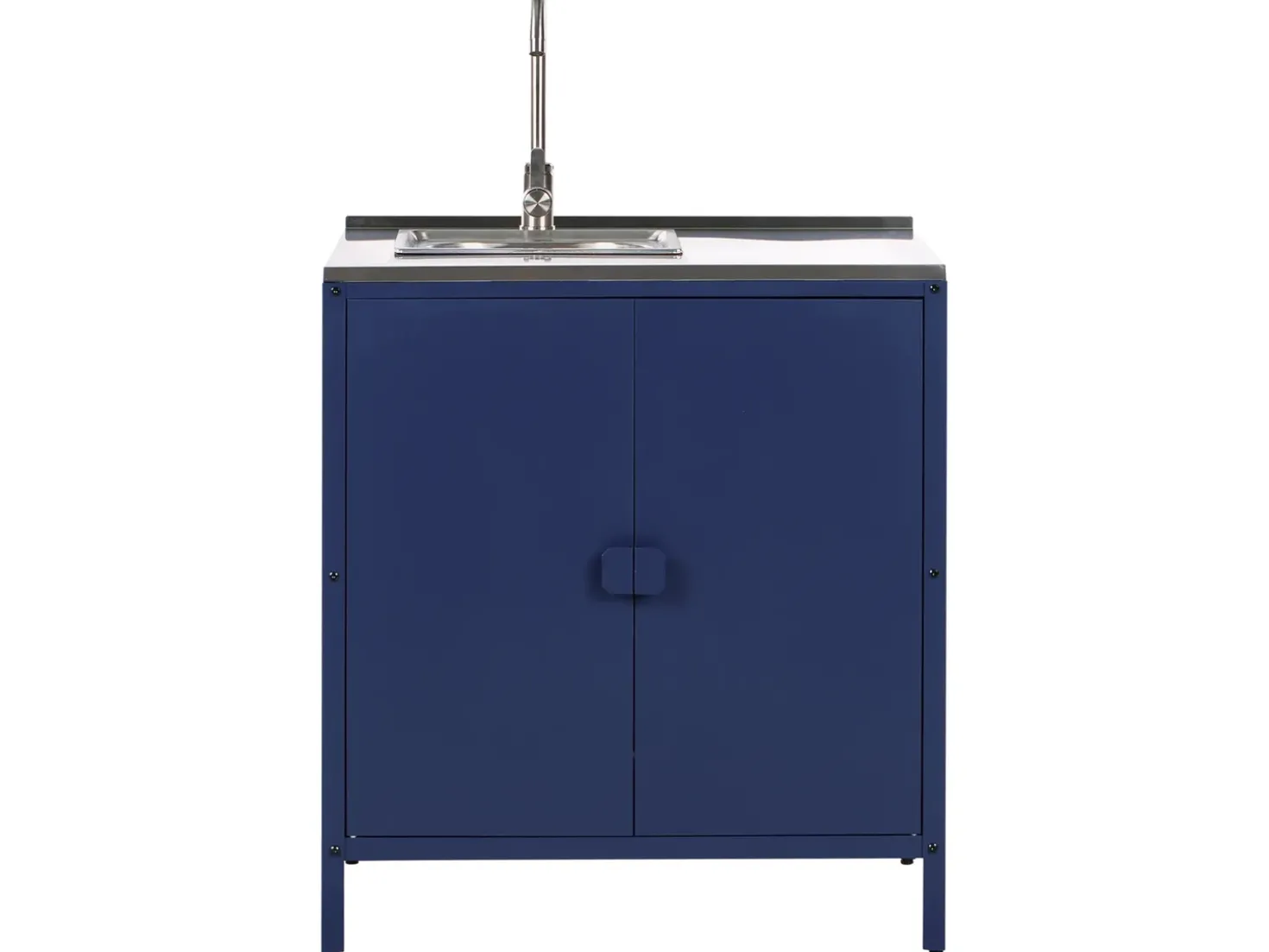 Set cucina da esterno 2 elementi con lavello VILAMA Metallo Blu