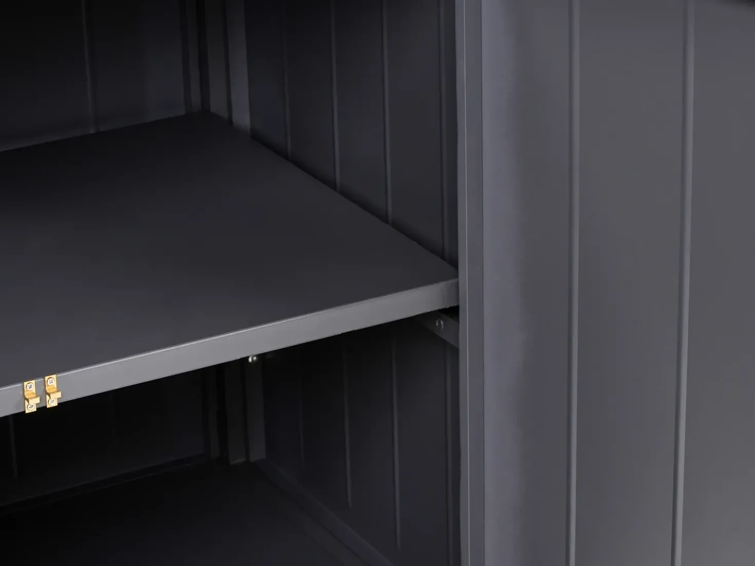 Set cucina da esterno 4 elementi con lavello VIGGIANO Metallo Grigio grafite