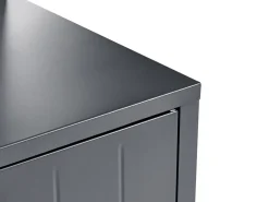 Set cucina da esterno 4 elementi con lavello VIGGIANO Metallo Grigio grafite