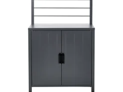 Set cucina da esterno 4 elementi con lavello VIGGIANO Metallo Grigio grafite