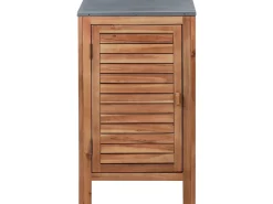 Set cucina da esterno 3 elementi con lavello BRUCOLI Legno d'acacia Marrone/Argento