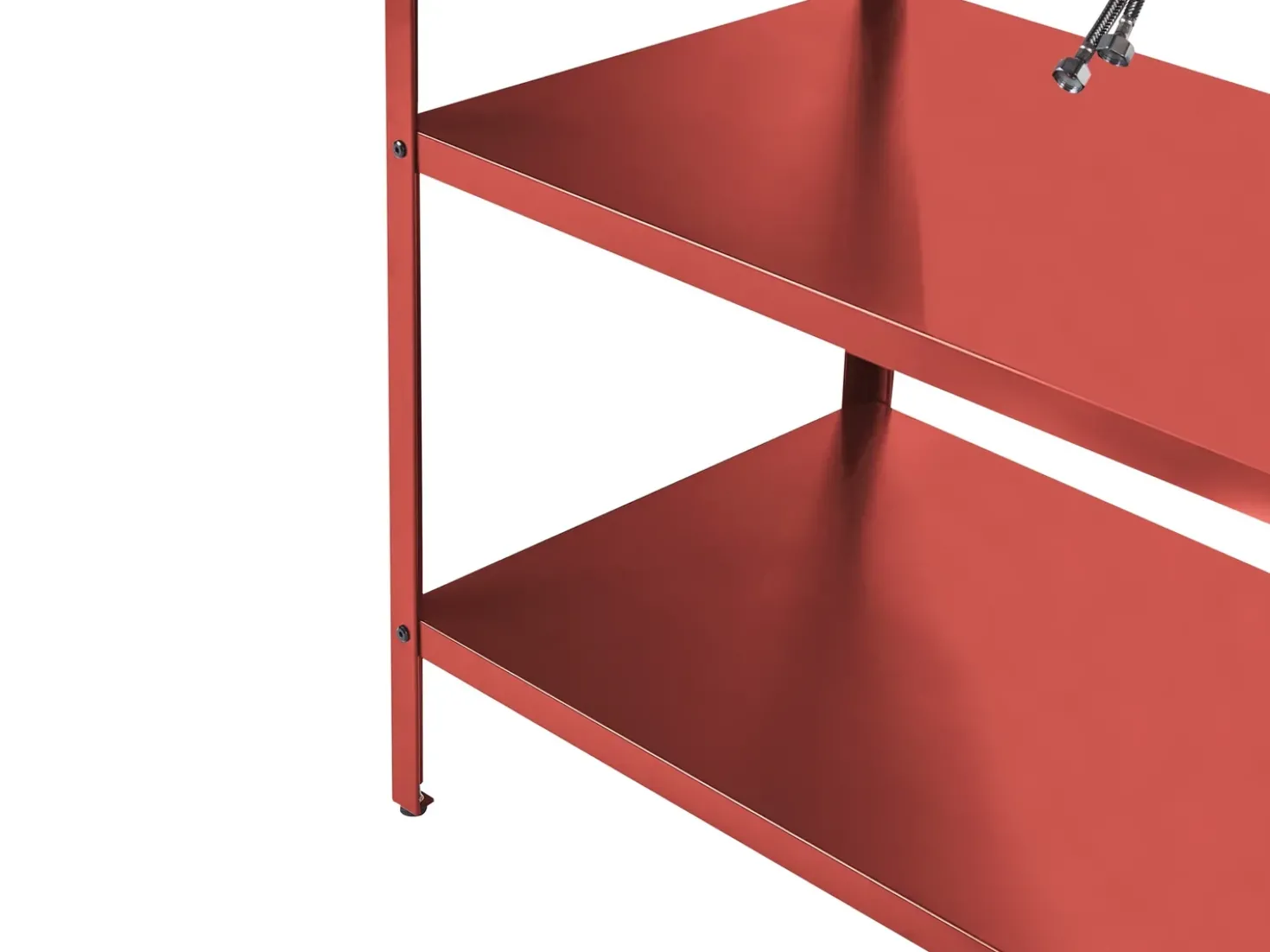 Set cucina da esterno 4 elementi con lavello VILAMA Metallo Rosso
