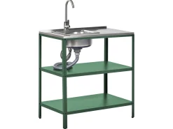 Set cucina da esterno 2 elementi con lavello VILAMA Verde
