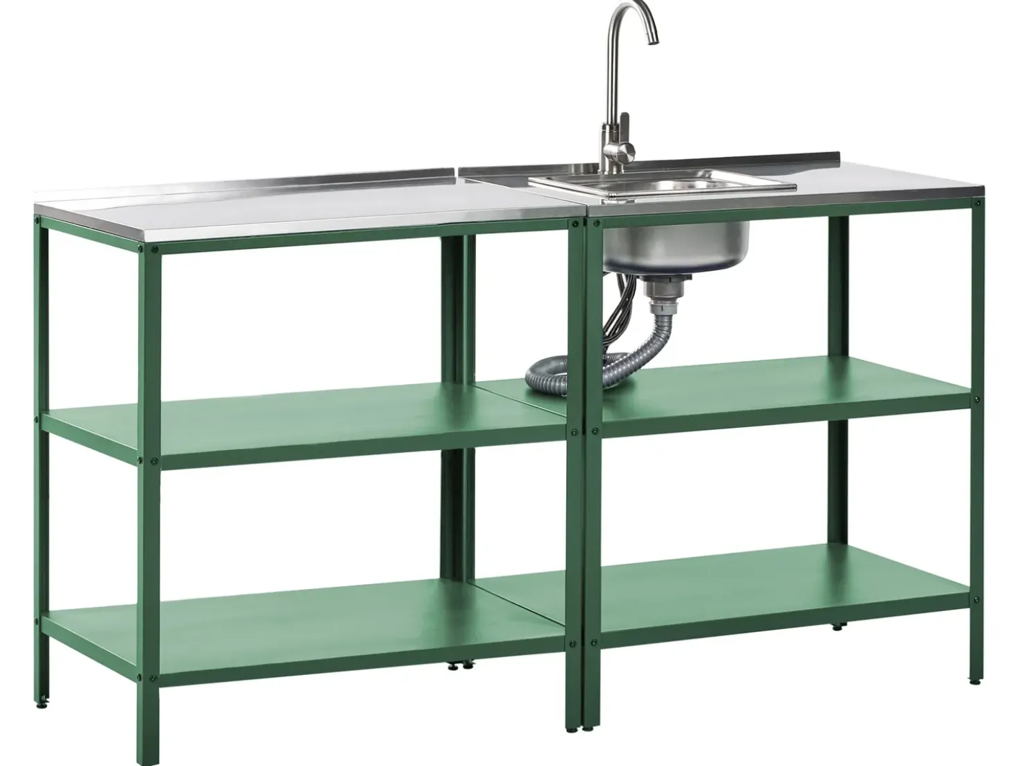 Set cucina da esterno 2 elementi con lavello VILAMA Verde