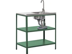 Set cucina da esterno 2 elementi con lavello VILAMA Verde