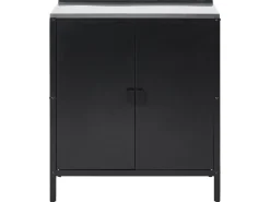Set cucina da esterno 2 elementi con lavello VILAMA Metallo Nero