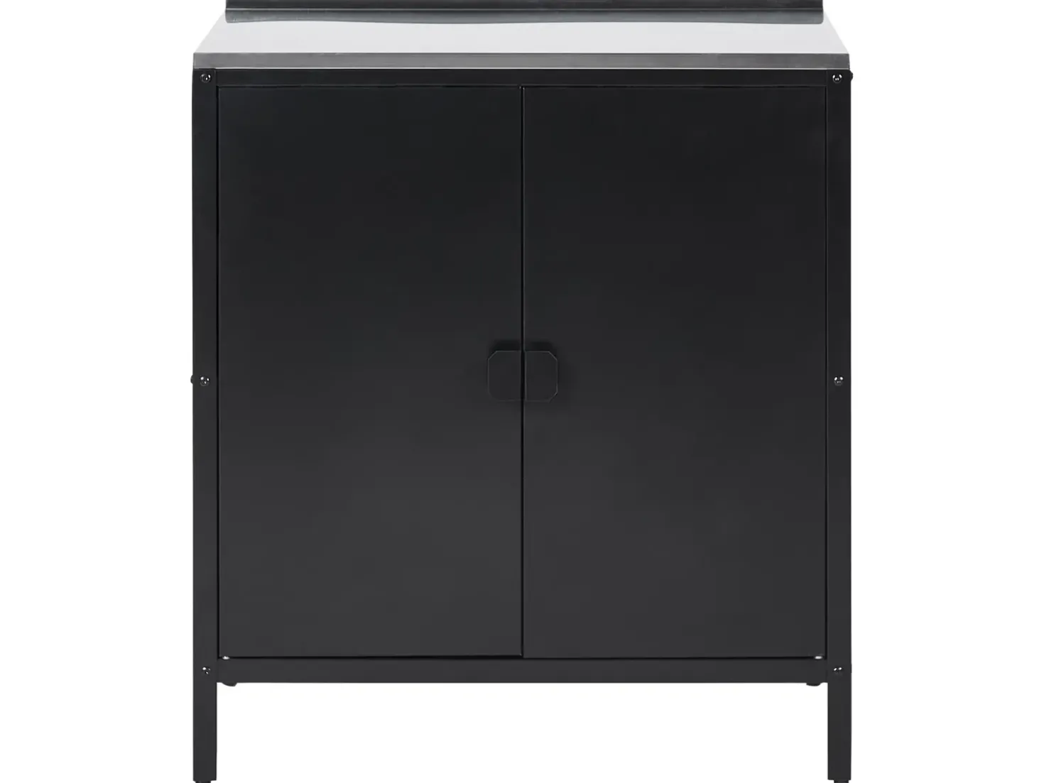 Set cucina da esterno 3 elementi con lavello VILAMA Metallo Nero