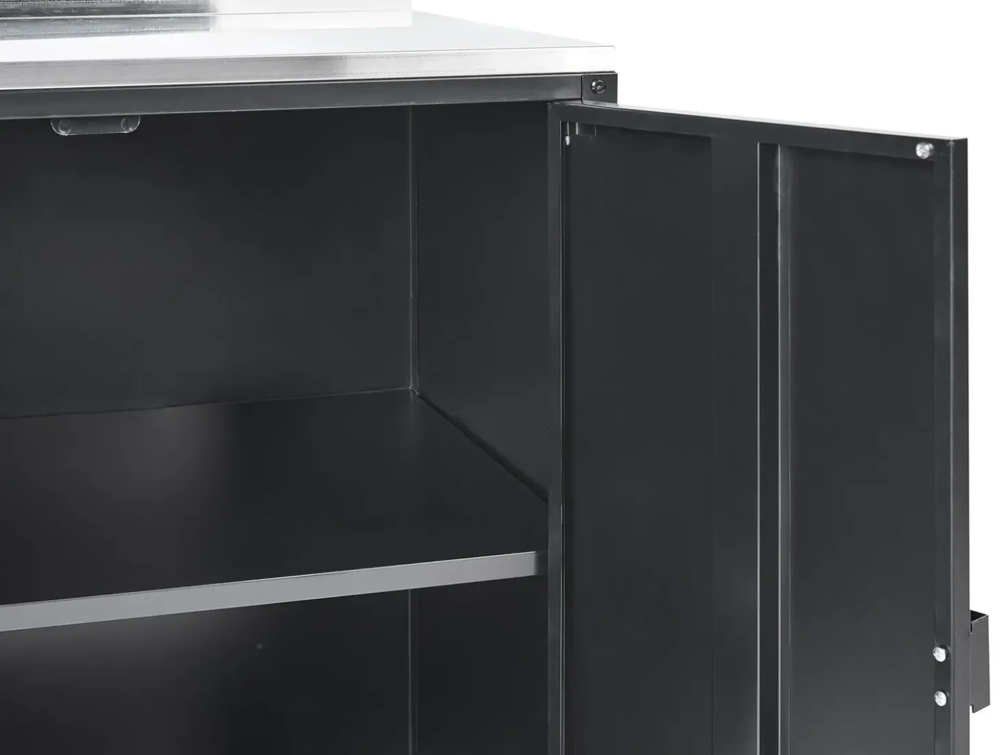Set cucina da esterno 3 elementi con lavello VILAMA Metallo Nero