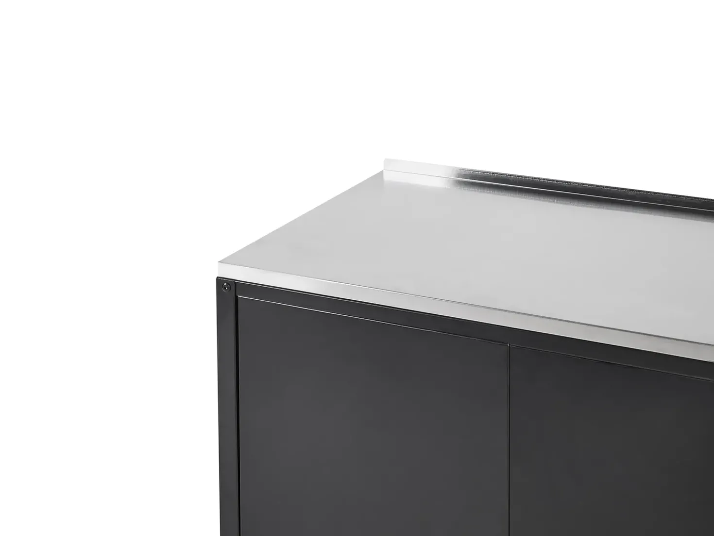 Set cucina da esterno 3 elementi con lavello VILAMA Metallo Nero