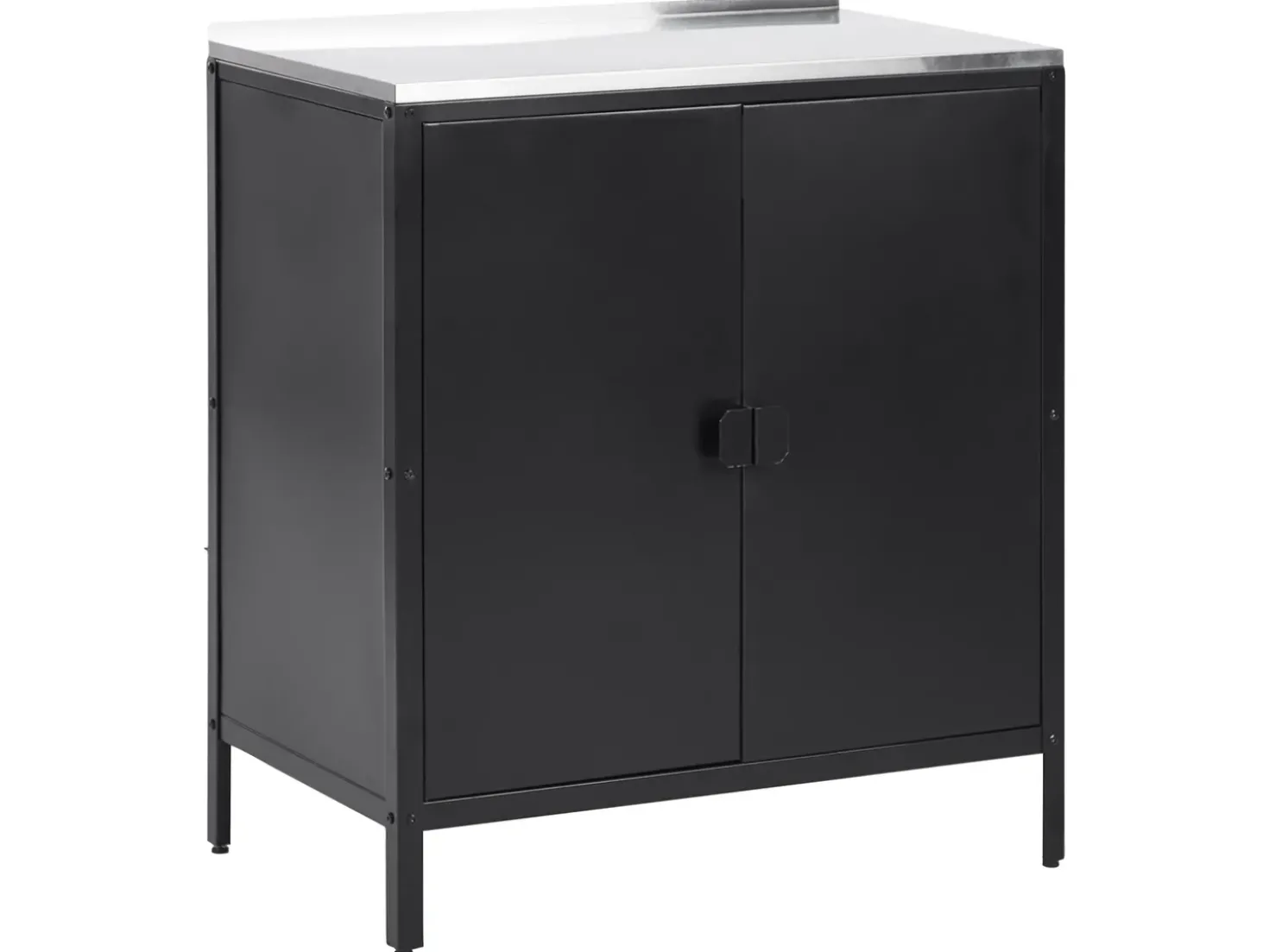Set cucina da esterno 3 elementi con lavello VILAMA Metallo Nero