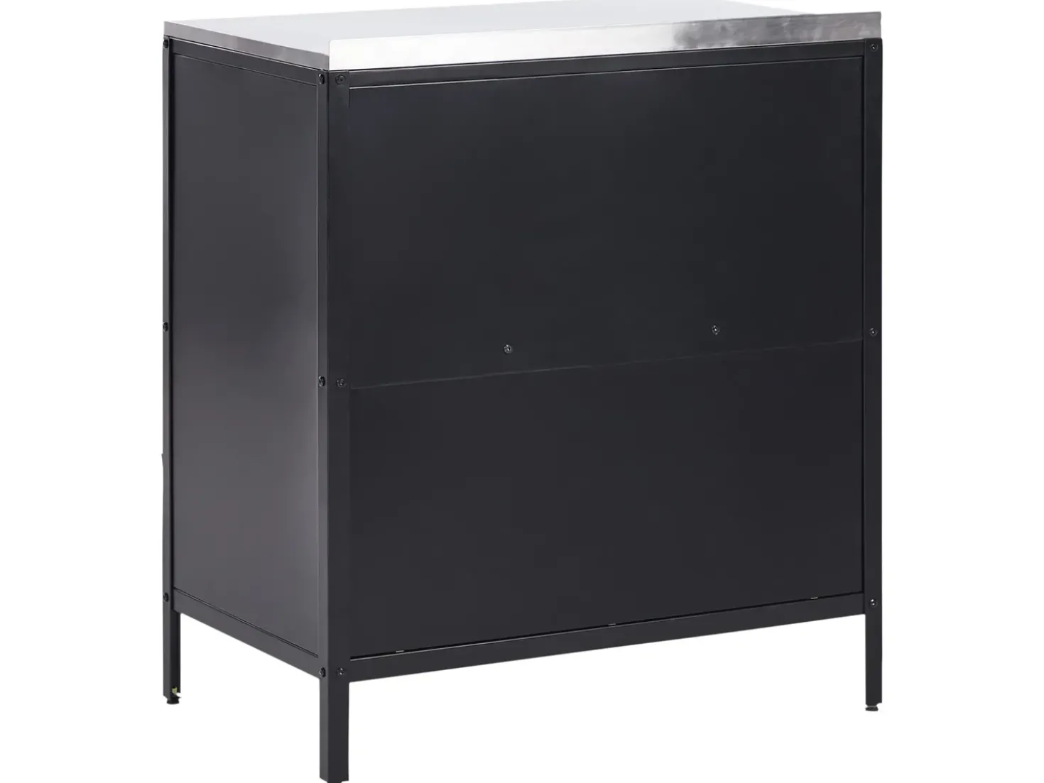 Set cucina da esterno 3 elementi con lavello VILAMA Metallo Nero