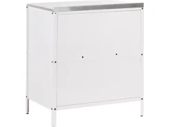 Set cucina da esterno 3 elementi con lavello VILAMA Metallo Bianco