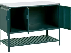 Set cucina da esterno 2 elementi con tavolo da bar MAENZA Metallo Verde