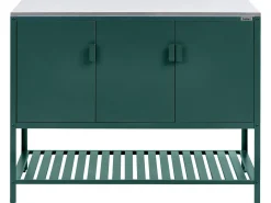Set cucina da esterno 2 elementi con tavolo da bar MAENZA Metallo Verde