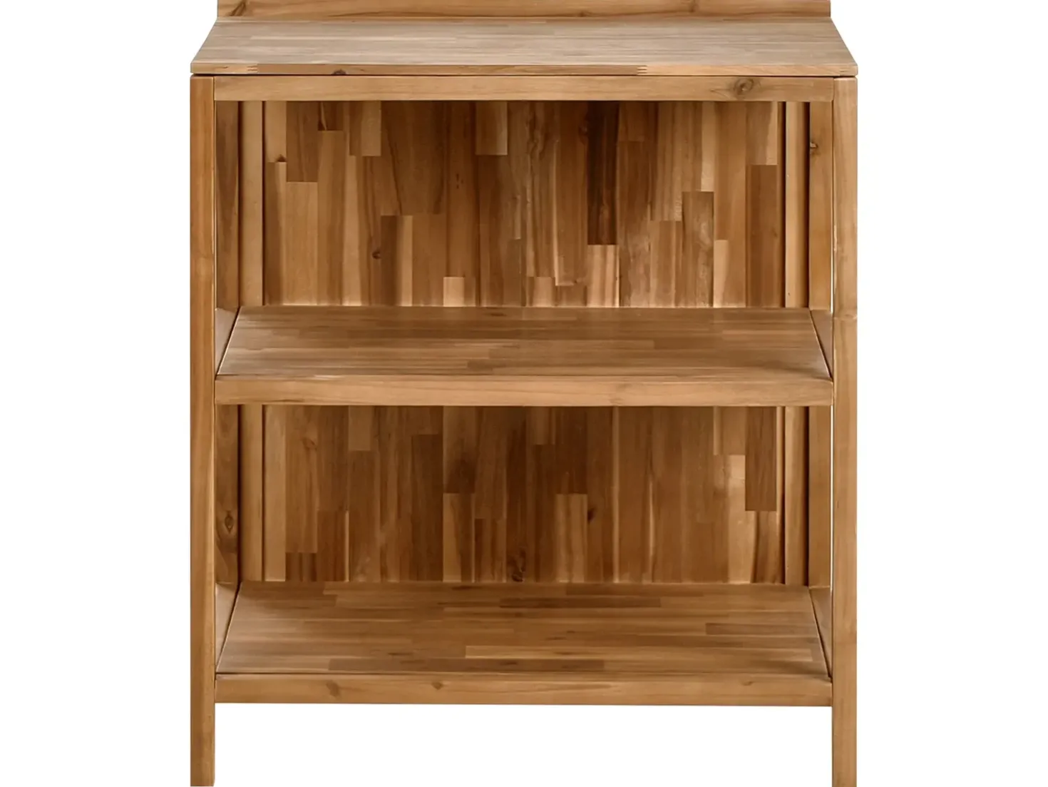 Set cucina da esterno 3 elementi con lavello VENOSA Legno d'acacia Marrone/Nero