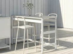 Set cucina da esterno 3 elementi con lavello MAENZA Metallo Bianco