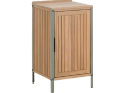 Set cucina da esterno 3 elementi con lavello IVREA Legno di acacia certificato Marrone/Nero