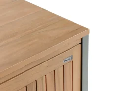 Set cucina da esterno 3 elementi con lavello IVREA Legno di acacia certificato Marrone/Nero