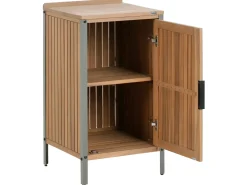 Set cucina da esterno 3 elementi con lavello IVREA Legno di acacia certificato Marrone/Nero
