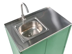 Set cucina da esterno 2 elementi con lavello VILAMA Metallo Verde