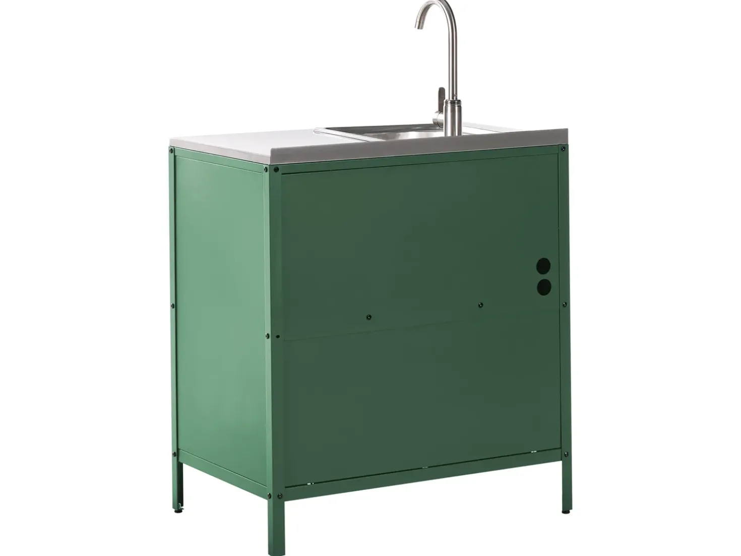 Set cucina da esterno 2 elementi con lavello VILAMA Metallo Verde