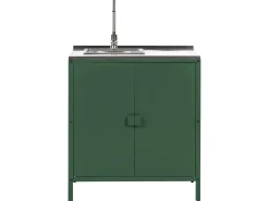 Set cucina da esterno 2 elementi con lavello VILAMA Metallo Verde