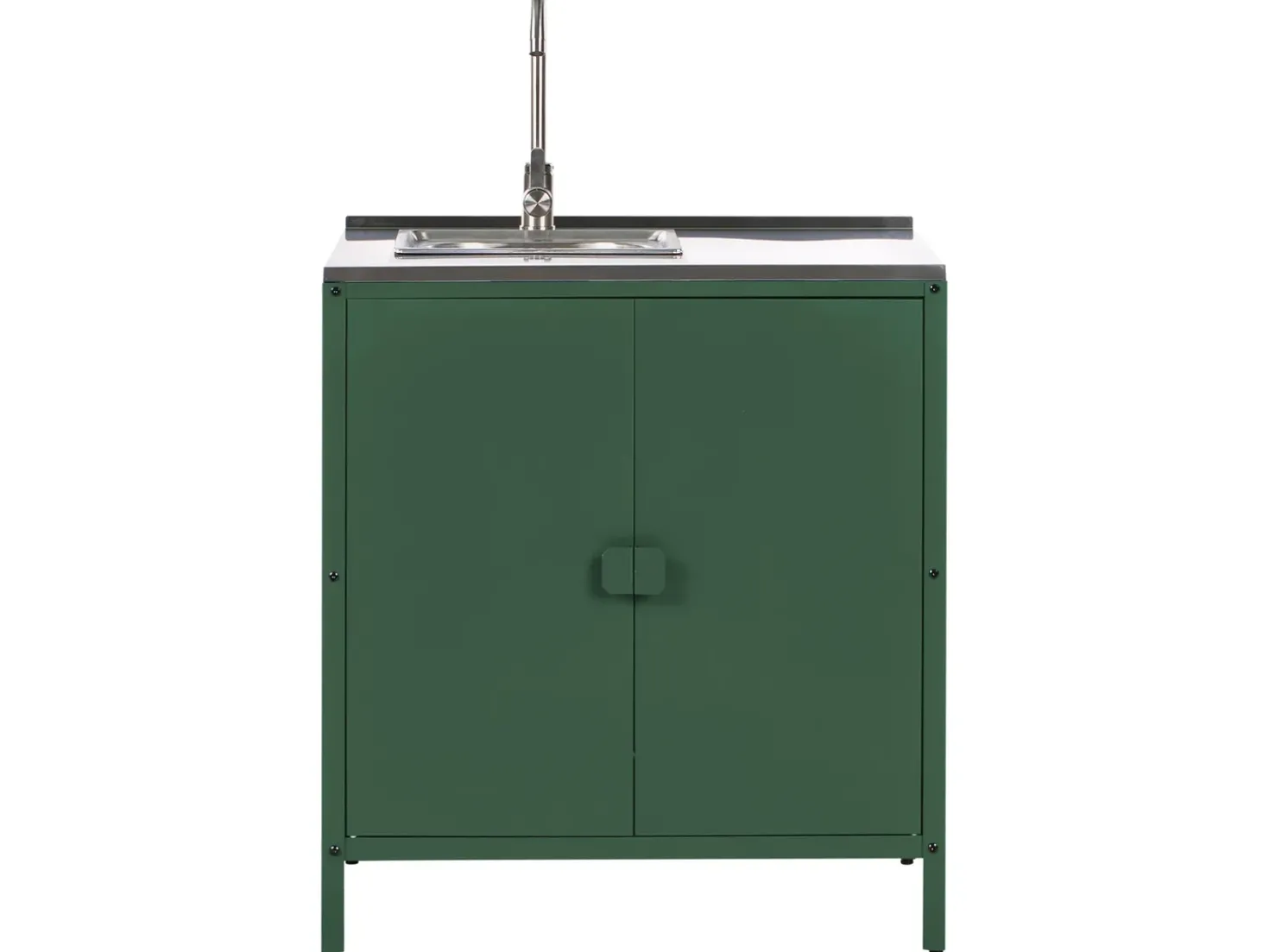 Set cucina da esterno 2 elementi con lavello VILAMA Metallo Verde