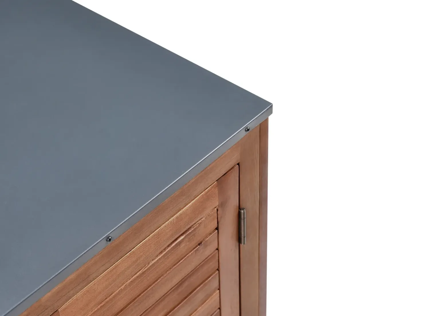 Set cucina da esterno 3 elementi con lavello BRUCOLI Legno d'acacia Marrone/Nero