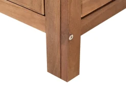 Set cucina da esterno 3 elementi con lavello BRUCOLI Legno d'acacia Marrone/Nero