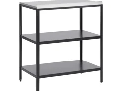 Set cucina da esterno 3 elementi con lavello VILAMA Metallo Nero