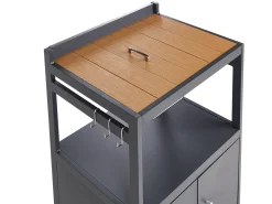 Set cucina da esterno con lavello ORTISEI Metallo Marrone chiaro