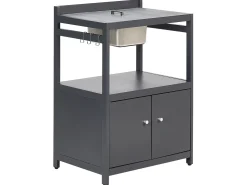Set cucina da esterno con lavello ORTISEI Metallo Grigio grafite