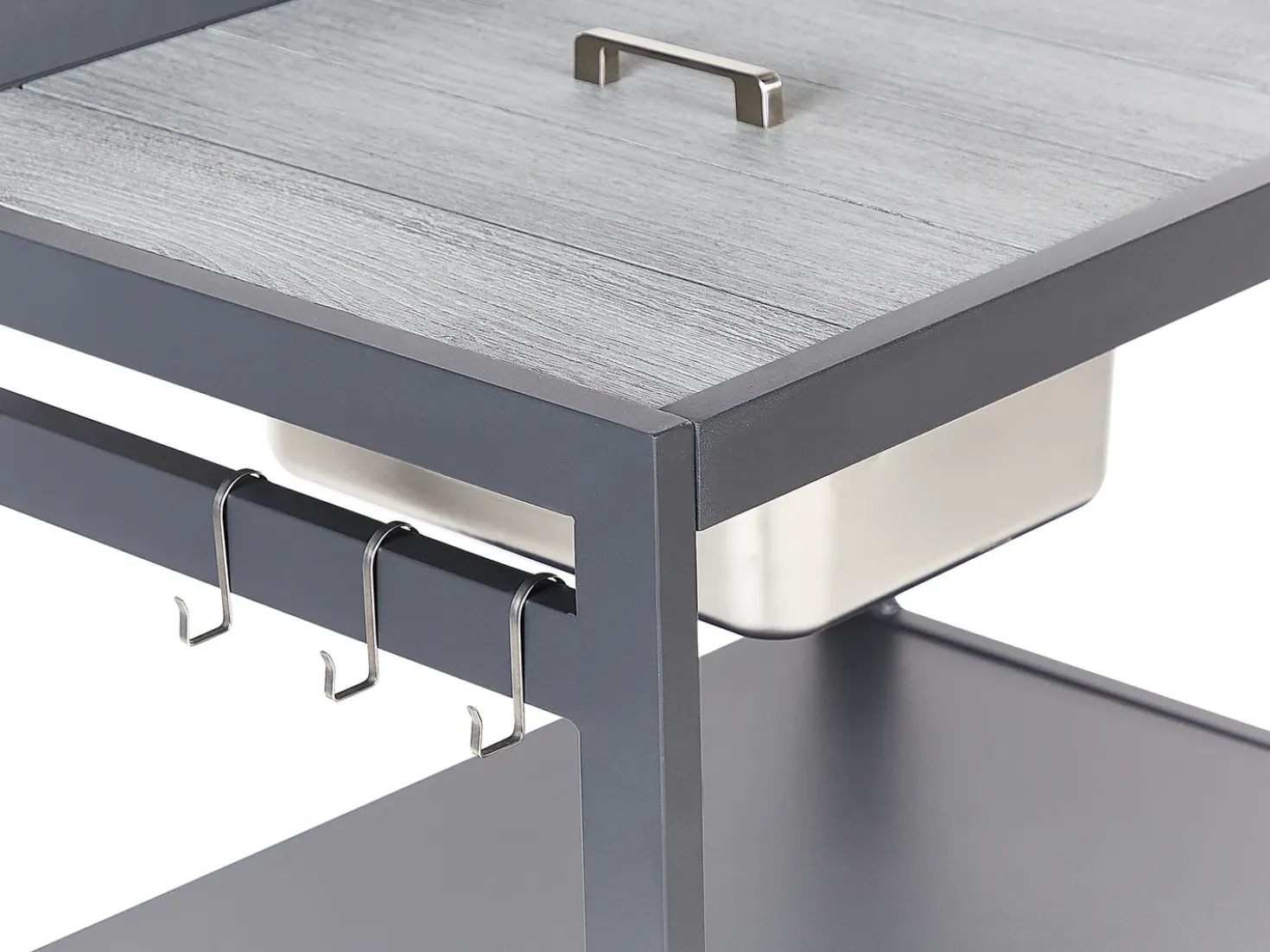 Set cucina da esterno con lavello ORTISEI Metallo Grigio grafite