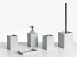 Set da 5 accessori per il bagno VILCANOTA Grigio effetto cemento