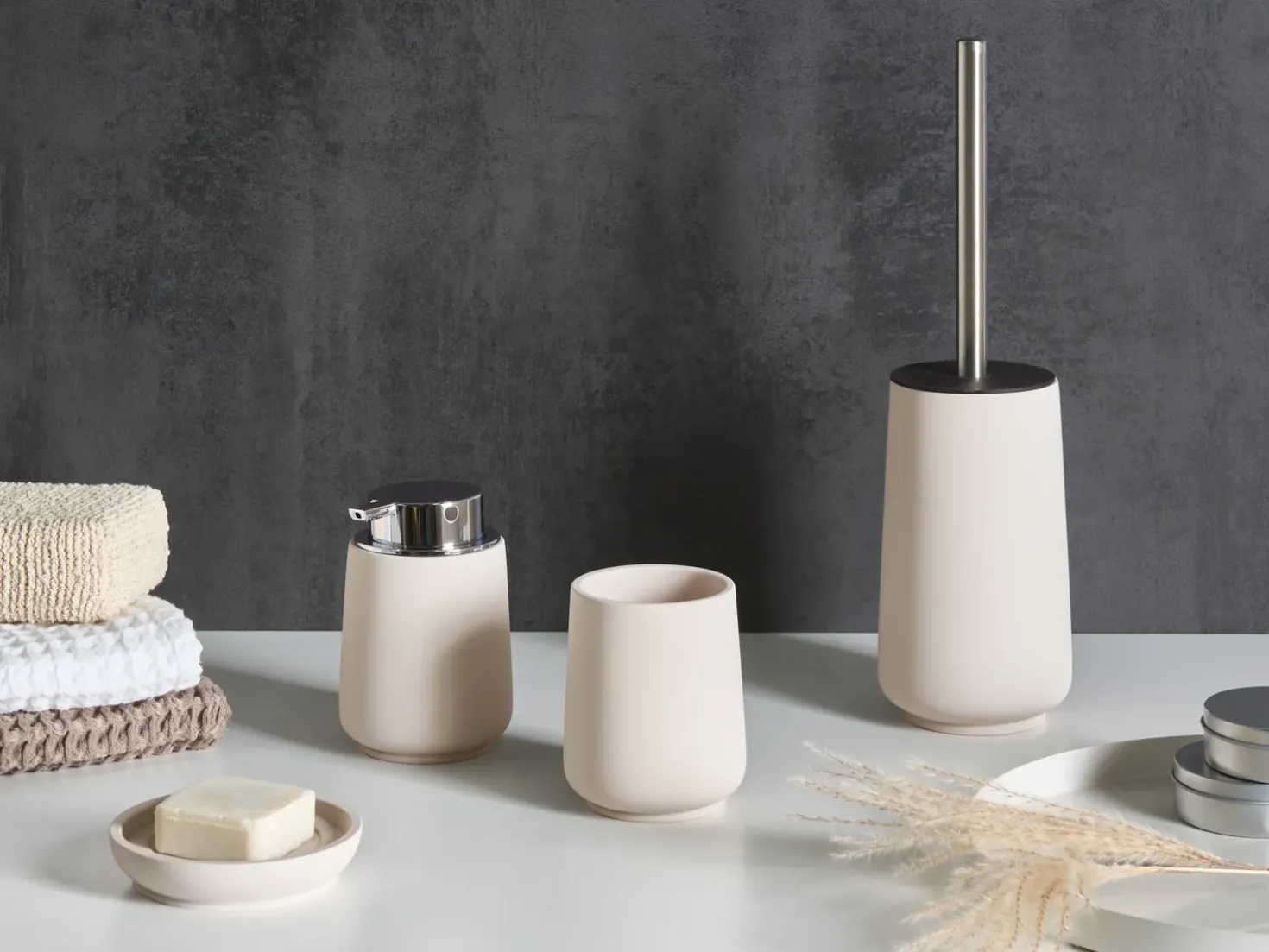 Set da 4 accessori per il bagno SUCHES Beige