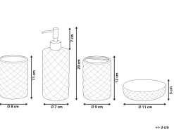 Set da 4 accessori per il bagno TAPIA Vetro Trasparente