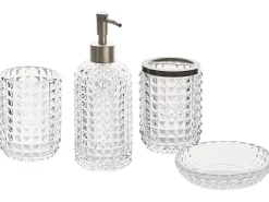 Set da 4 accessori per il bagno TAPIA Vetro Trasparente