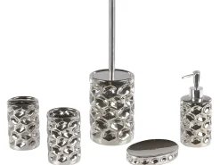Set da 5 accessori per il bagno TIRUA Ceramica Argento